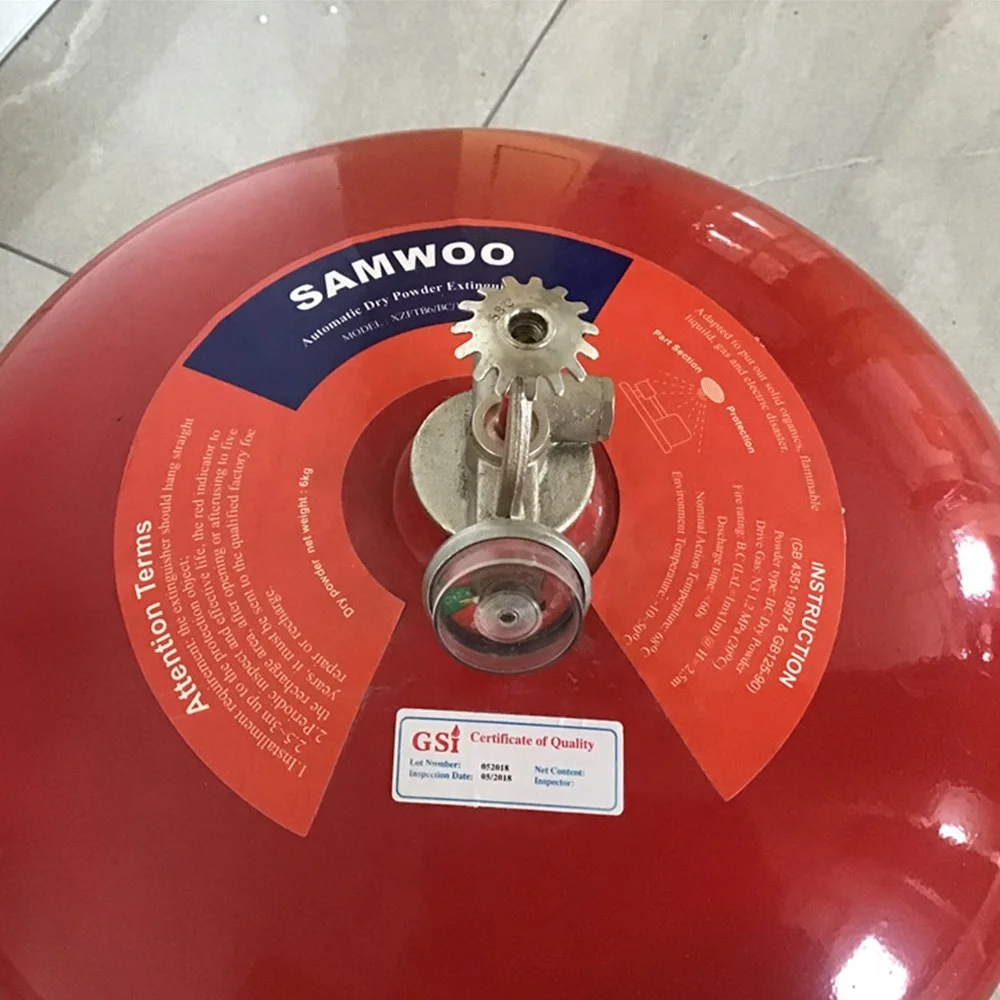 Hot sale 6kg abc automatic dry powder fire extinguisher  automatic fire extinguisher system