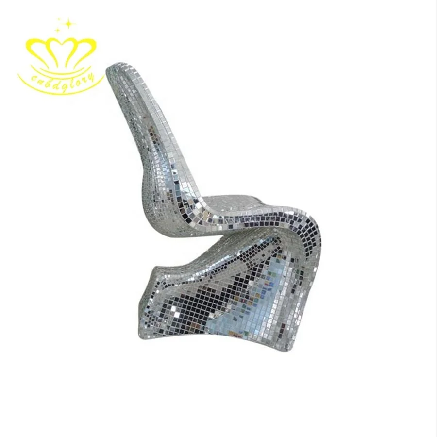 Hotel bar indoor Furniture design Ornaments art sculpture Fiberglass Mosaic Kneeling chair