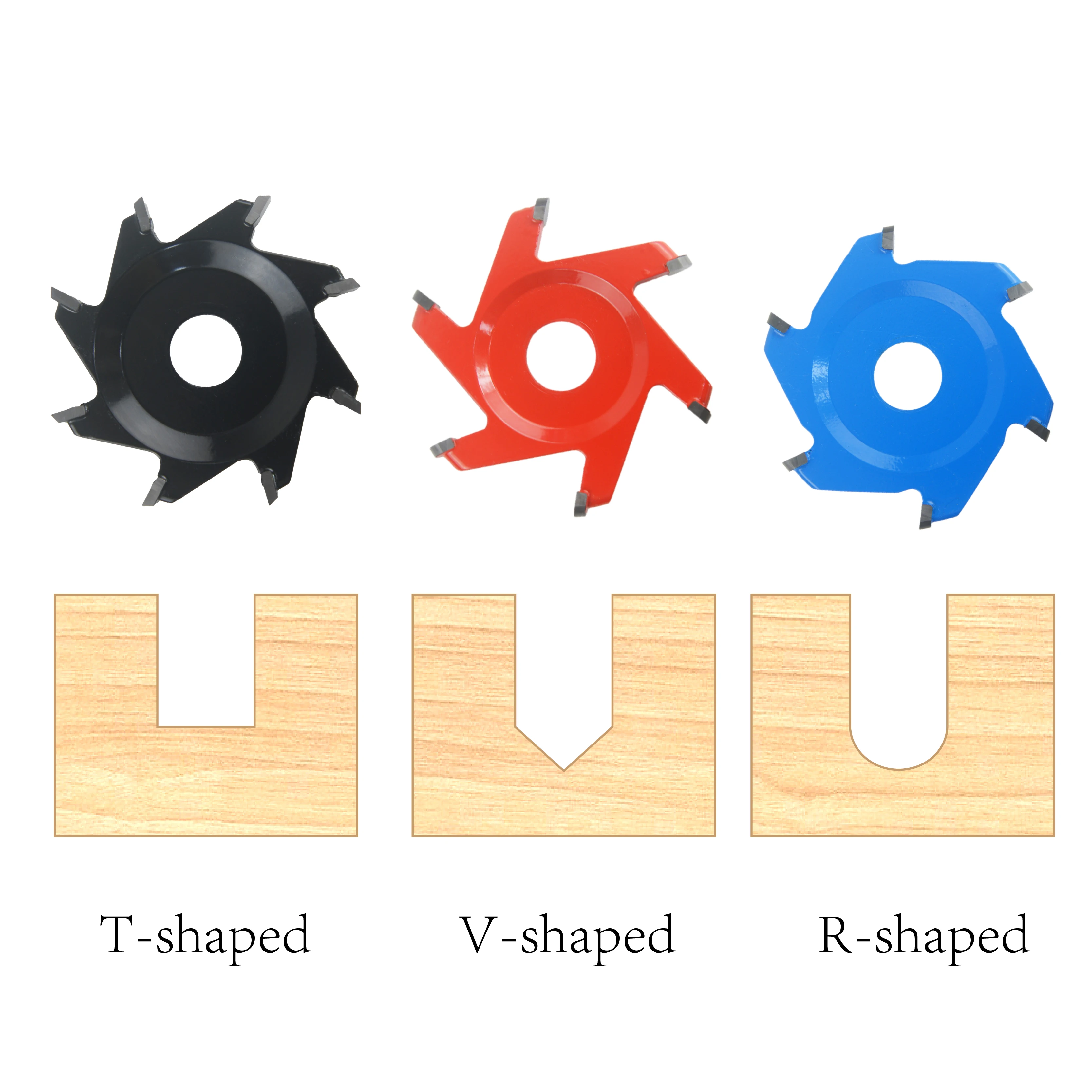 Aluminum Composite Panel Cutting Blade Wood Shaper Cutters Woodworking Slotting Saw Blade V-R-T-shaped