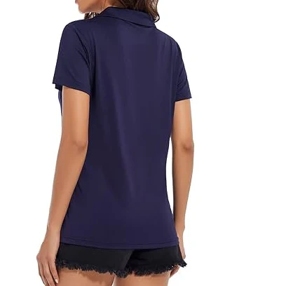 Womens Golf Polo Shirts Short Sleeve Shirts V Neck Moisture Wicking Sports Tops