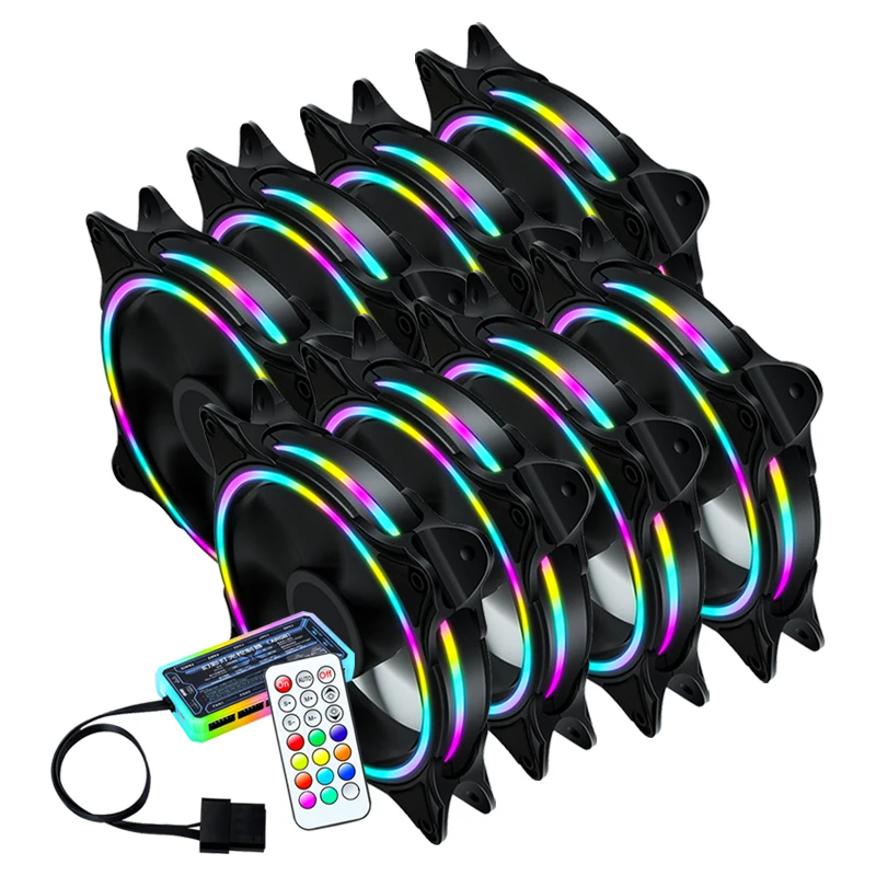  Заводская цена охлаждающий светодиодный RGB вентилятор для корпуса