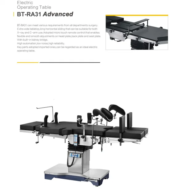 BT-RA31 Hospital medical equipment OR table OT room operating table electric C-arm surgical operation table price CE ISO