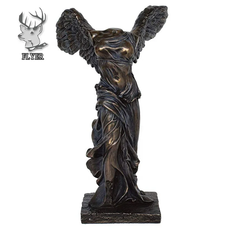 Западная греческая статуя богини в натуральную величину самофракийская Крылатая бронзовая
