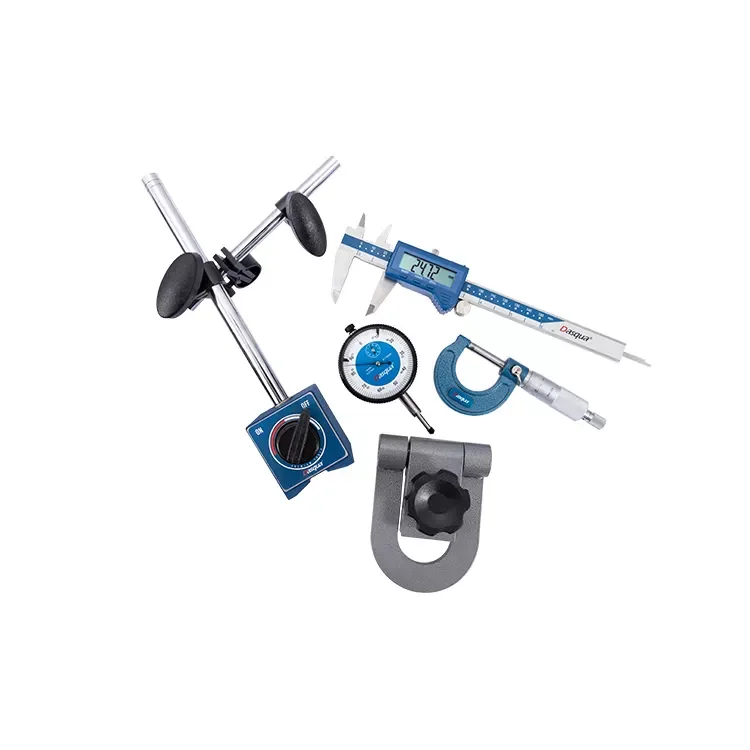 Dasqua 5Pcs Measuring Tool Set 150mm Digital Caliper Outside Micrometer With Stand Dial indicator Magnetic Base