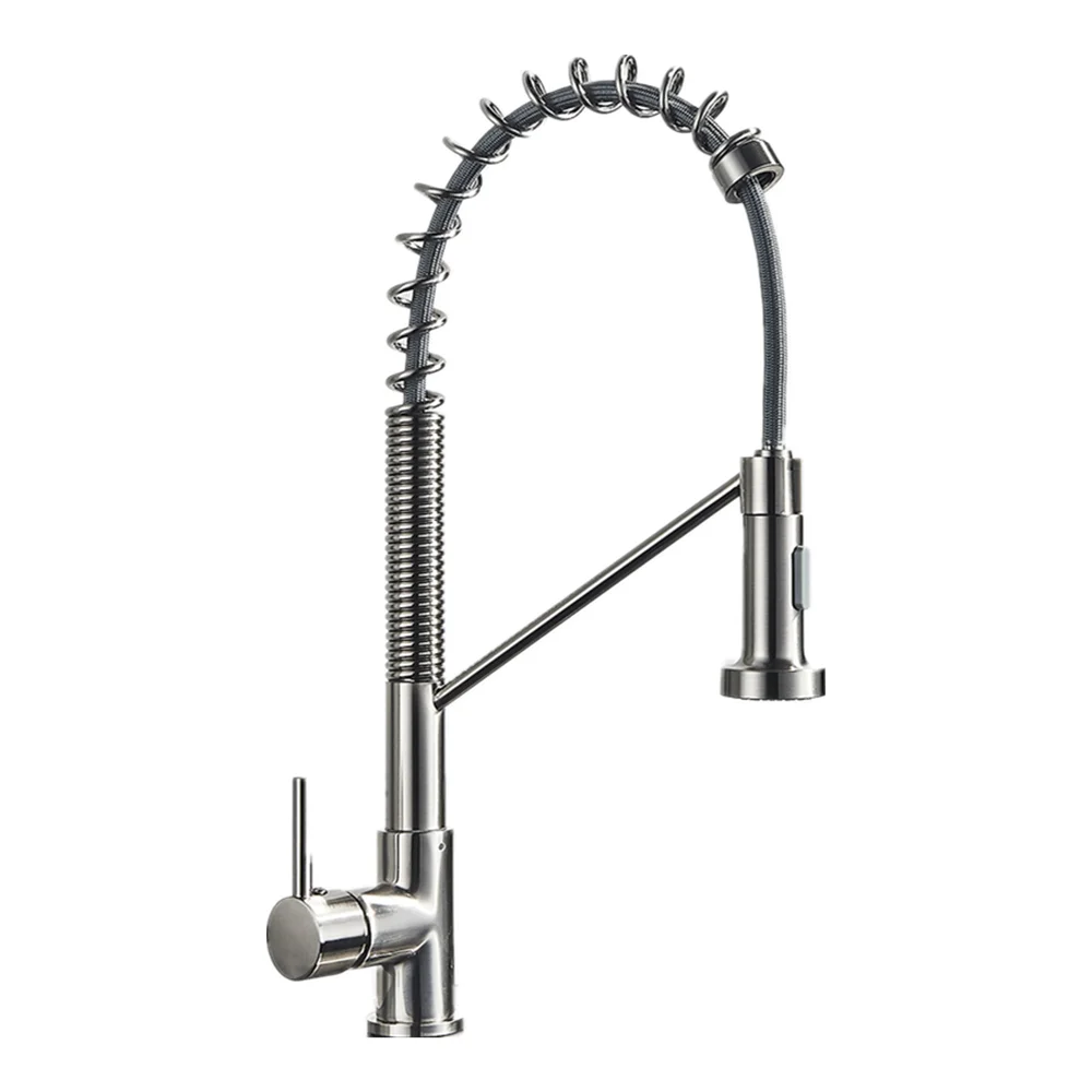 Pull Out Kitchen Sink Faucet Deck Mounted Sprayer Kitchen Mixer Tap 360 Rotation Hot and Cold Kitchen Faucet