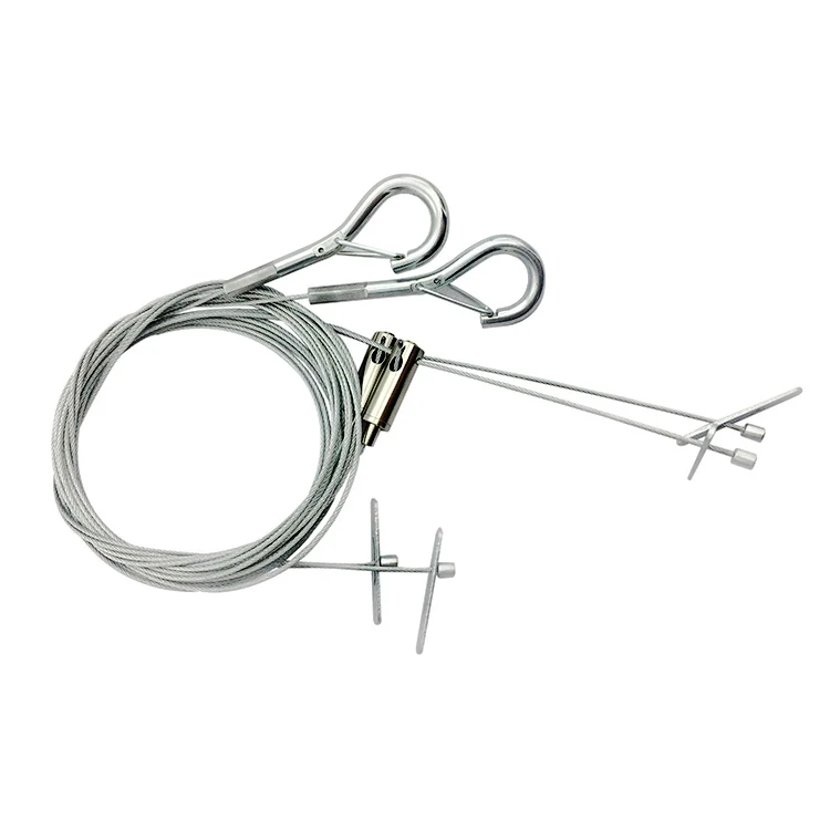 OEM custom manufacture brass wire clamp aircraft ceiling steel wire hanging kit for linear lights