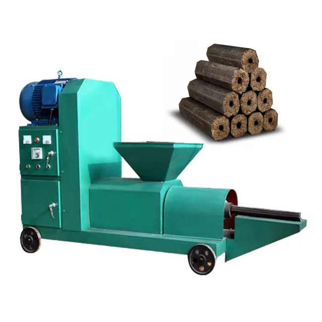 rice husk/sawdust briquette machine biofuel wood charcoal round stick extrusion forming machine
