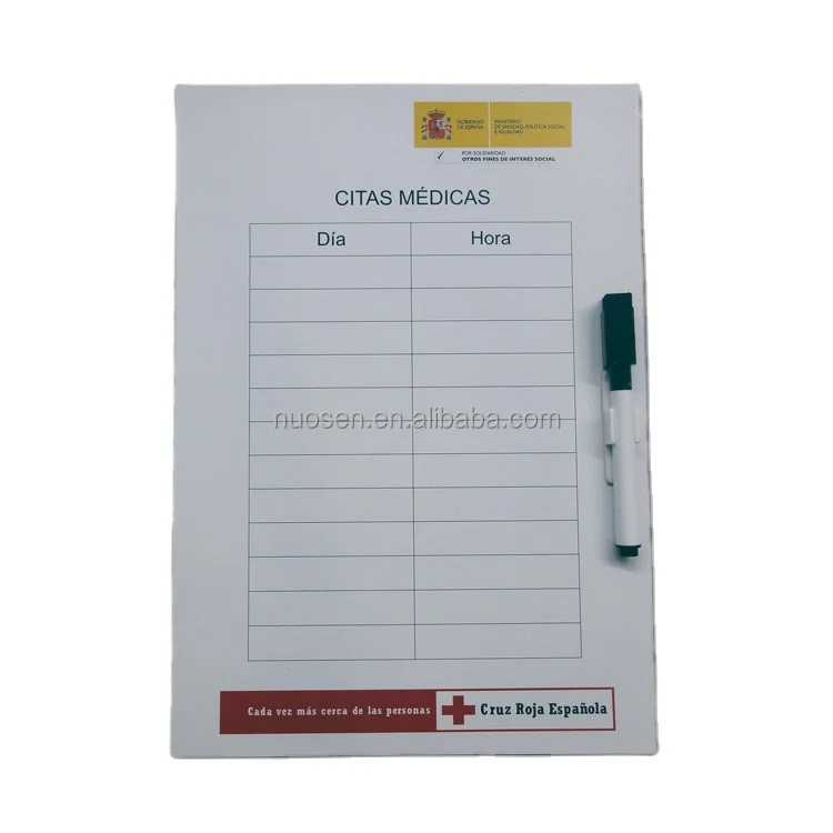 Custom foldable magnetic memo pad board fridge magnet writing board