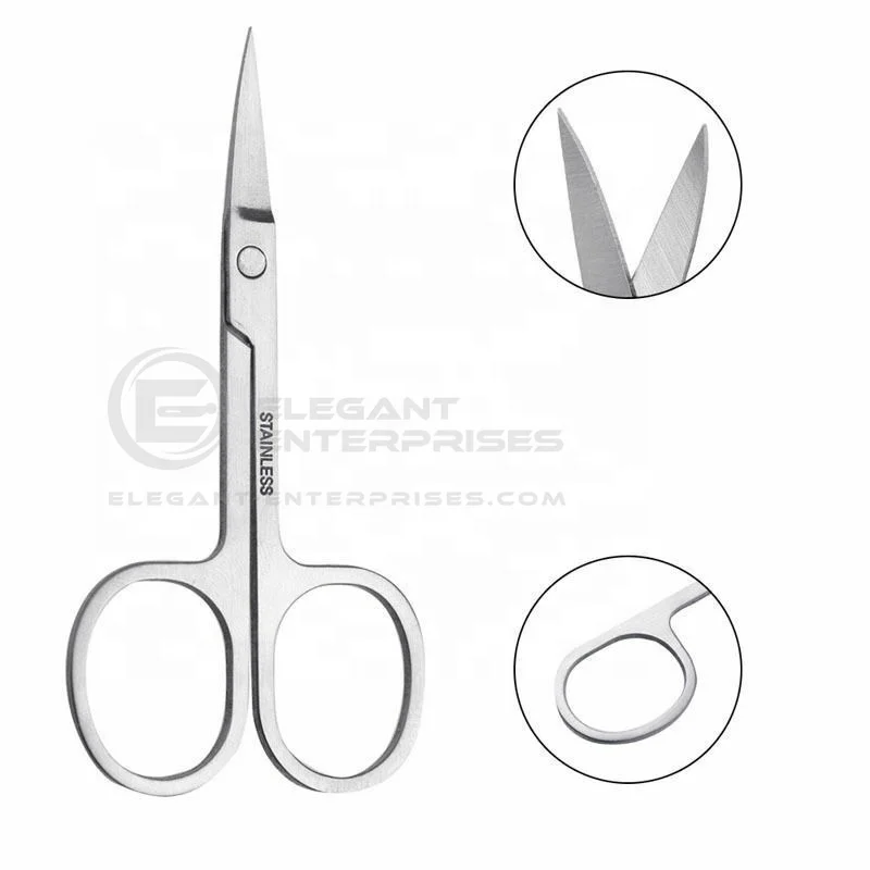 Лидер продаж, маленькие однотонные ножницы для ногтей, серебряный лак из нержавеющей стали с индивидуальным логотипом, объемные ножницы для красоты