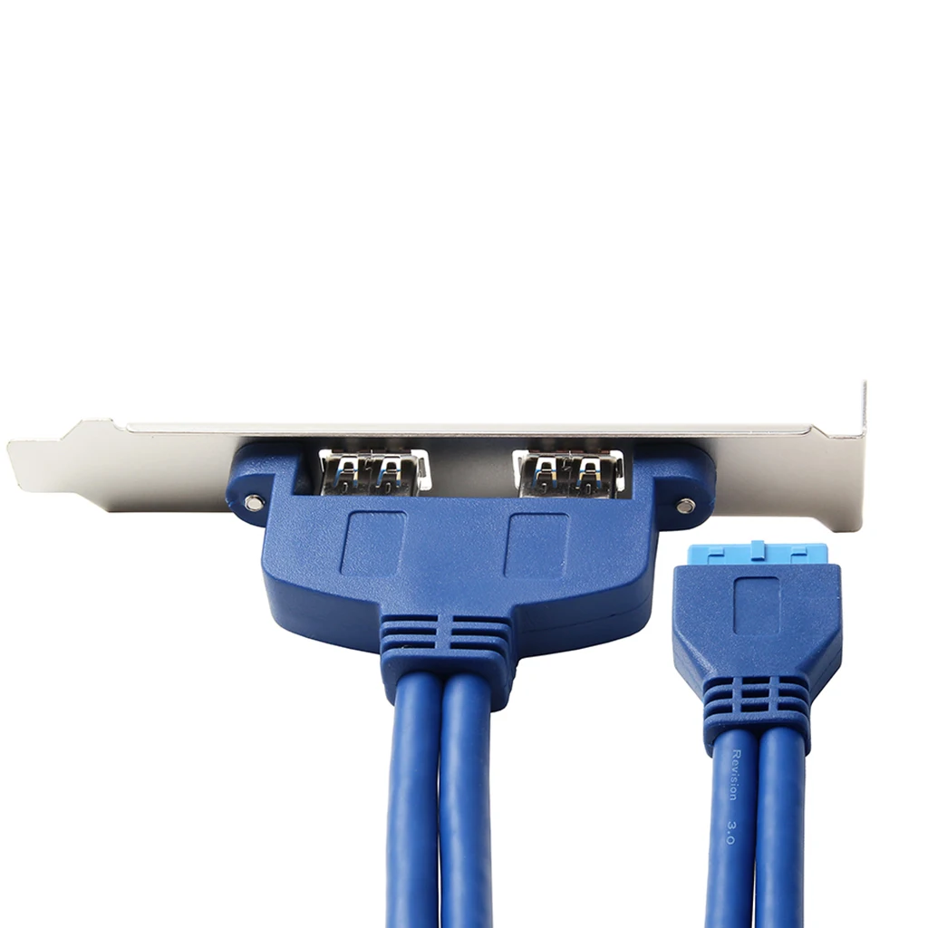 2 порта USB 3 0 женская задняя панель к материнской плате 20-контактный разъем Кабельный адаптер со слотом