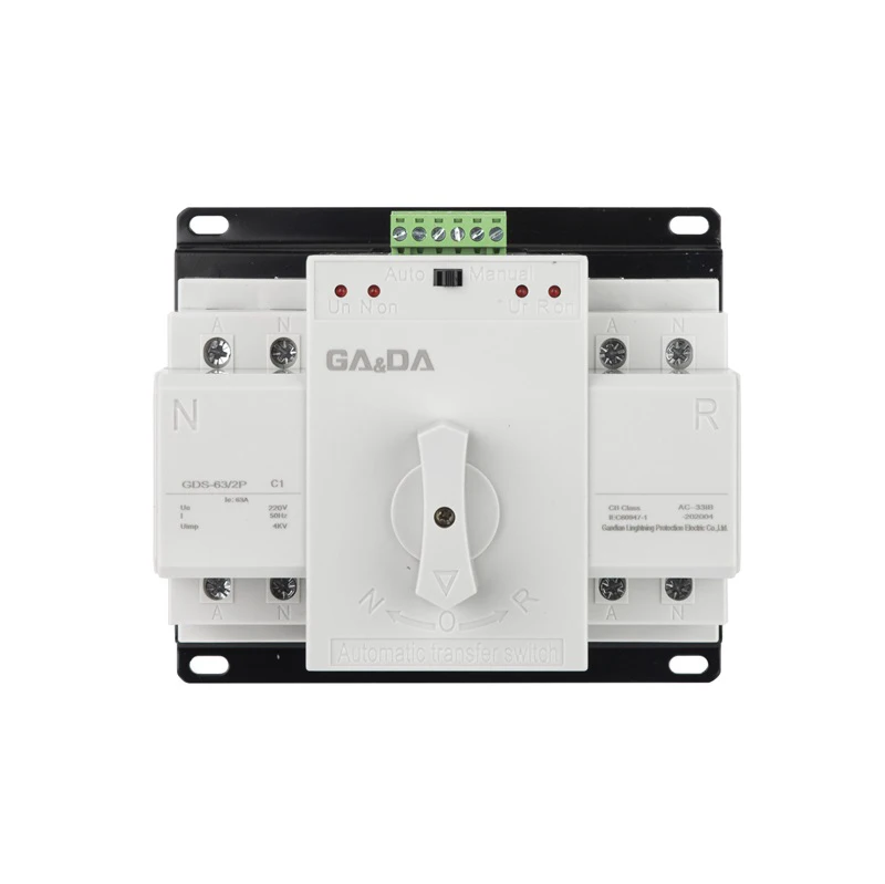 Good price ATS GDS-63A 220V 2P 63A Single Phase Dual Power Surge Protection Switch ATS Automatic Transfer Switch