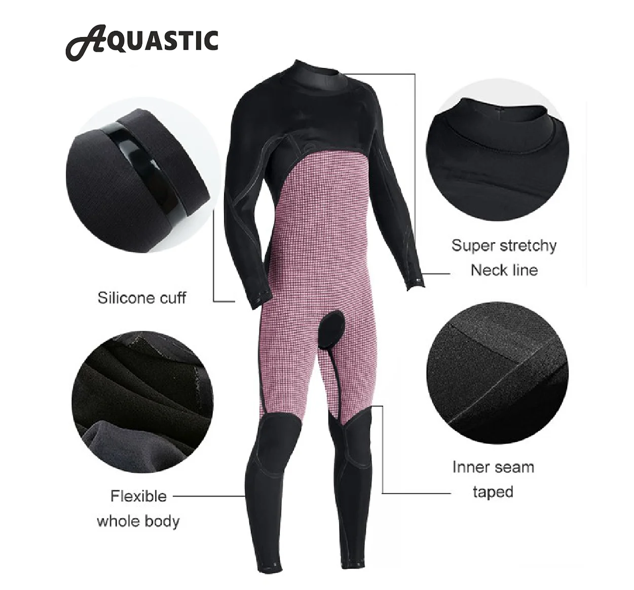 surf Hot Sale Chest YKK Zipper Wetsuit Waterproof Neoprene Surfing Man woman