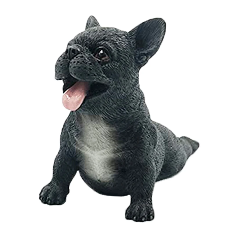 Custom home furnishings decor simulation resin animal Frenchies dog model figurine polyresin lying French bulldog statue