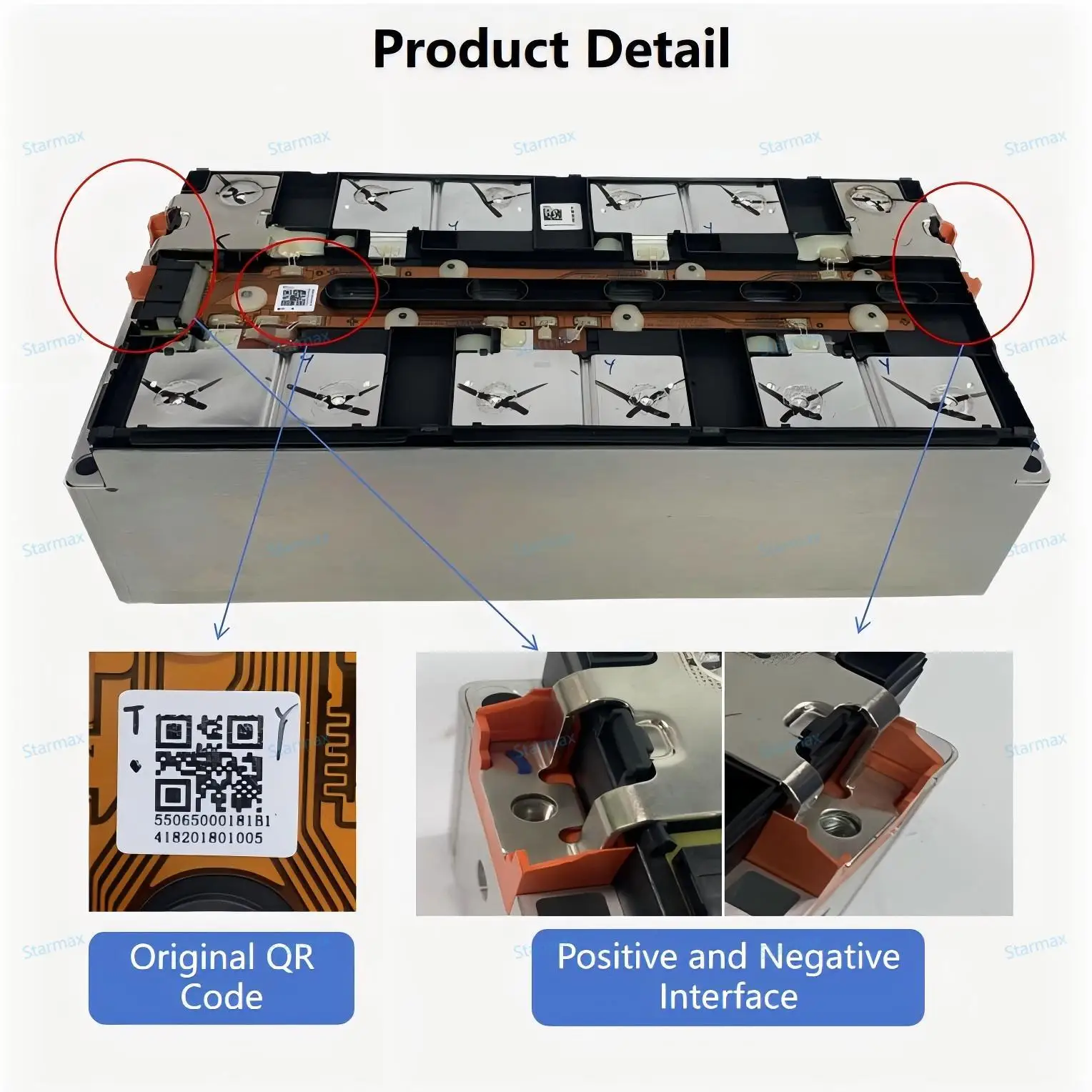 Starmax Catl 92Ah 6S1P 21.6V VDA355 Nmc16Pcs 32.6KWh Ncm 811 Battery Module For upgrade Leaf Electric Car EV