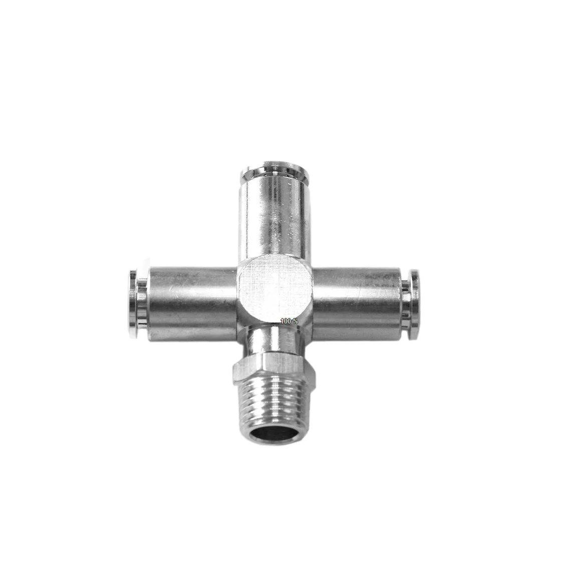 NCZ copper plated nickel quick plug YPF-+ Four way external thread gas quick fittings pneumatic hose brass pipe liquid connector