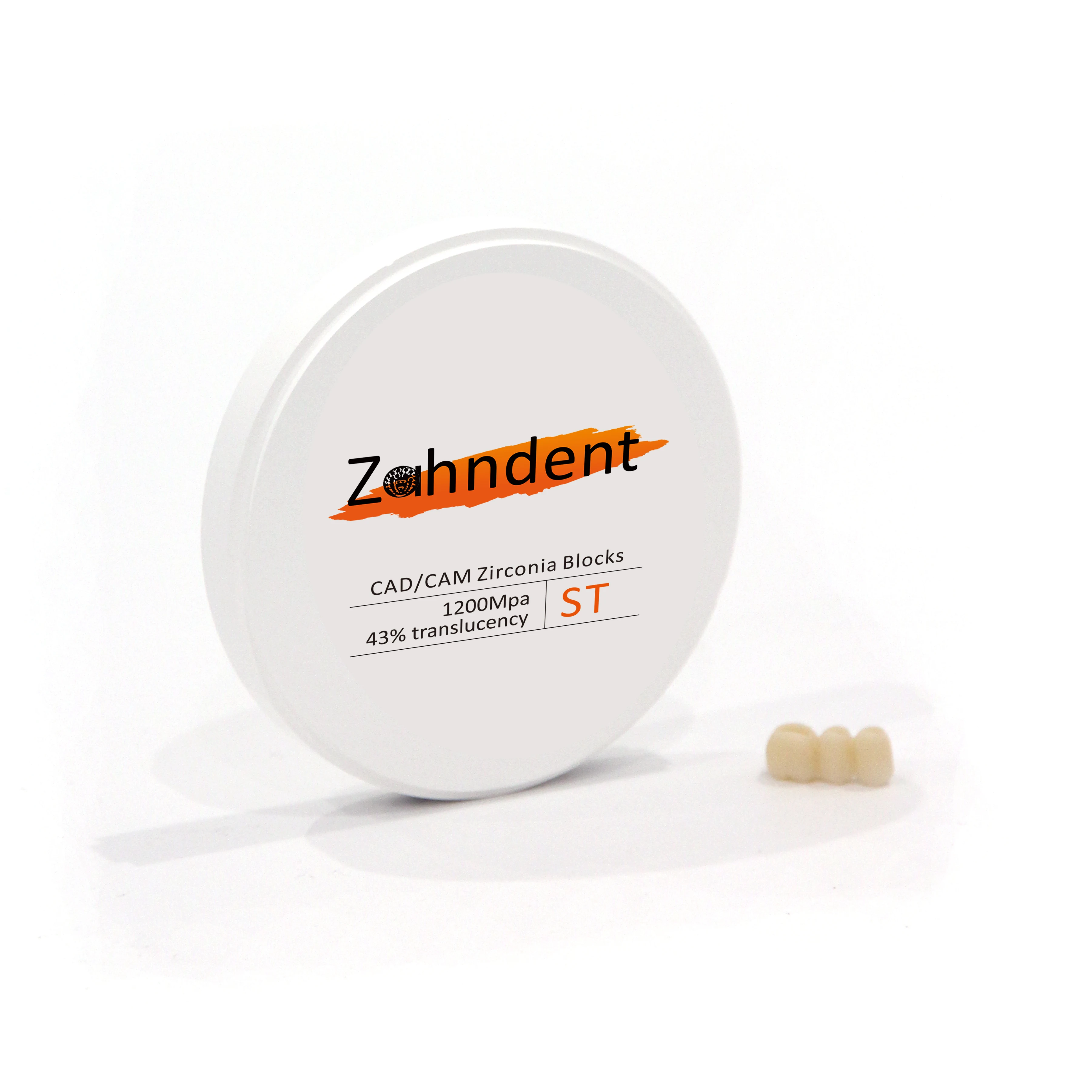 Zahndent 43% translucency dental lab material zirconia block for veneers teeth other ST WHITE