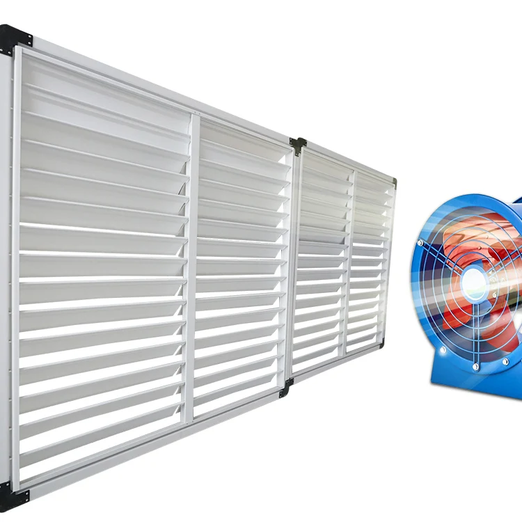 Вентилятор для сварки с двойной панелью, Стекловолоконный вытяжной вентилятор 36 дюймов для фермы