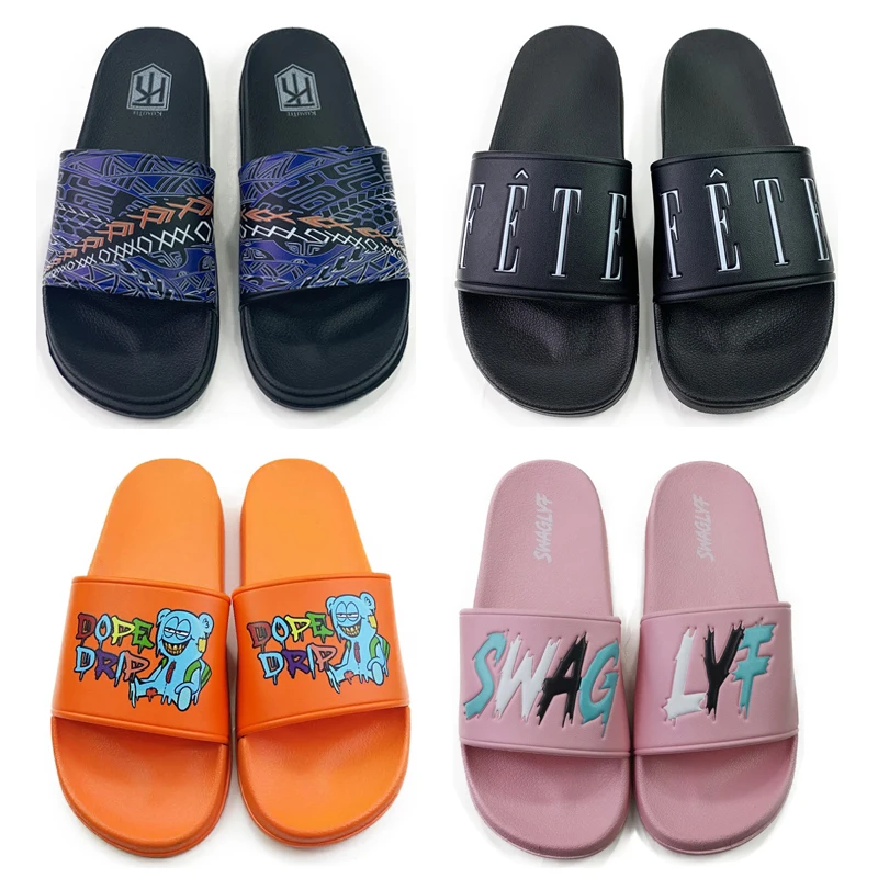MYSEKER Custom logo Color Slide Sandal Etiqueta Emborrachoda Para Chinelos Latest Slippers Soles Luxury Private Label For Men
