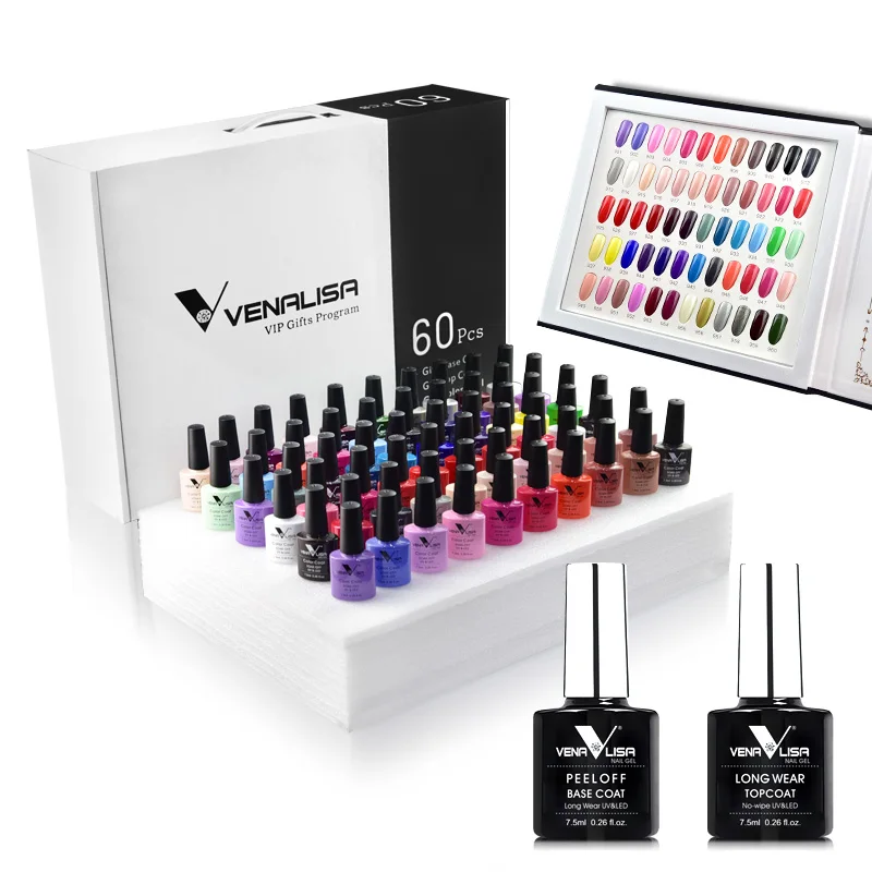 CANNI VENALISA uv gel polish kit full set with peel off base coat topcoat nail uv Enamel gel polish Kit camouflage extension gel