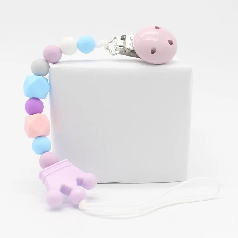 Colorful Custom Pacifier Holder Safe Material Silicone Pacifier Clip BPAfree Pacifier Chain