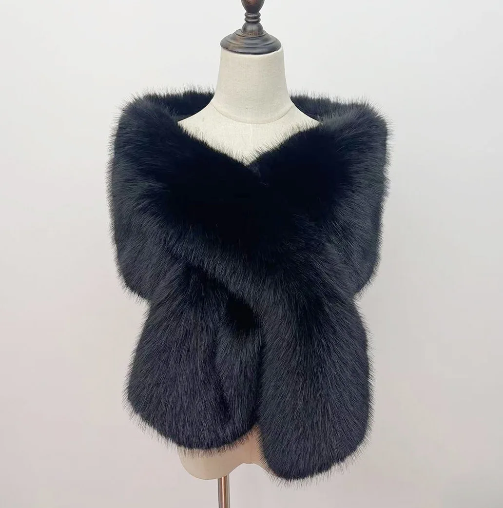 faux fur shawl  mangas novia wedding jacket bridal wedding accessories cape boleros de mujer cape mariage femme