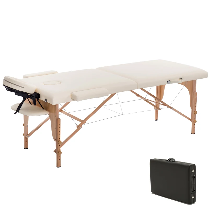 Portable foldable massage table wooden structure factory wholesale