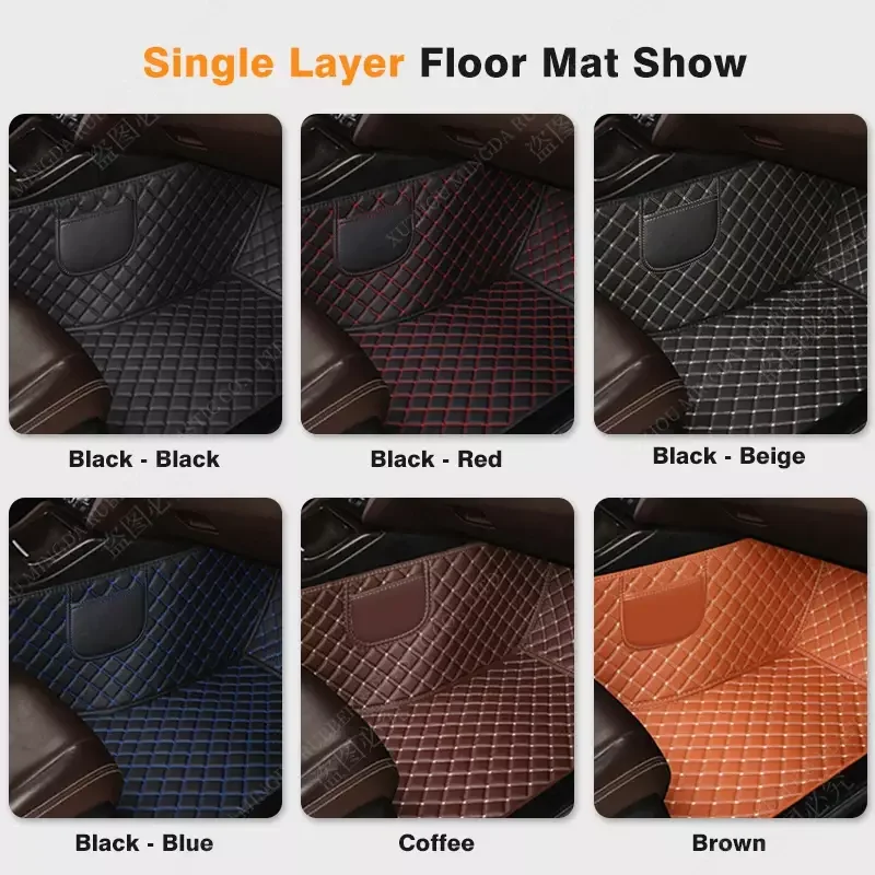 Custom Double Layer Car floor mats For Volvo XC90 7 Seats 2010 2011 2012 2013 2014 Foot Carpet Interior Accessories