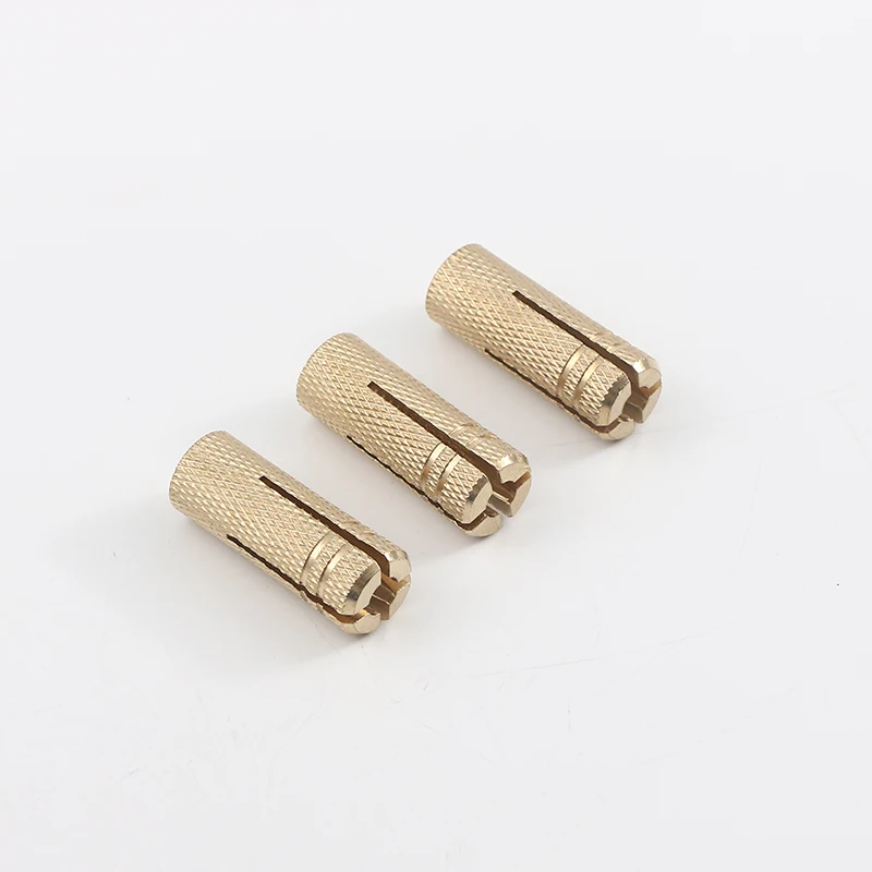 Brass knurled anchor flat deep lipped in expansion drop fastener drop in anchor China factory direct wholesales