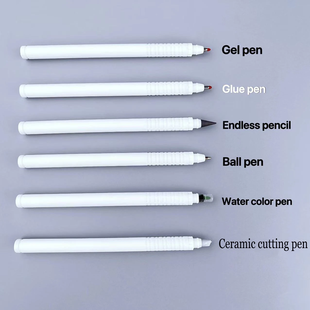 3 in 1 pen set Glue Cutter Gel Ink Marker Ball Pen with printed customer brand OEM logo