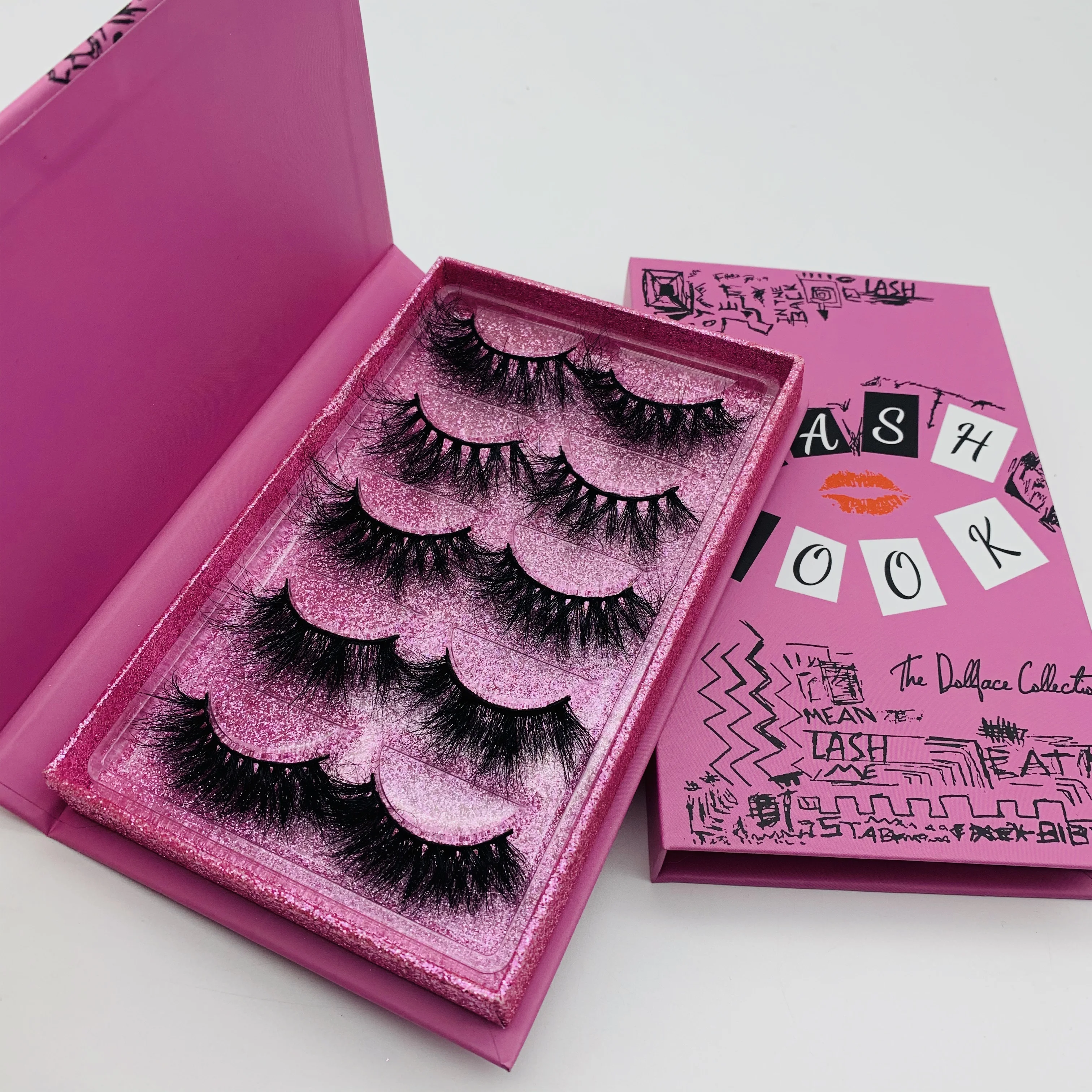 High quality Eyelash Packaging Wholesale 5D Mink Eyelashes Full Strip Eyelashes free sample