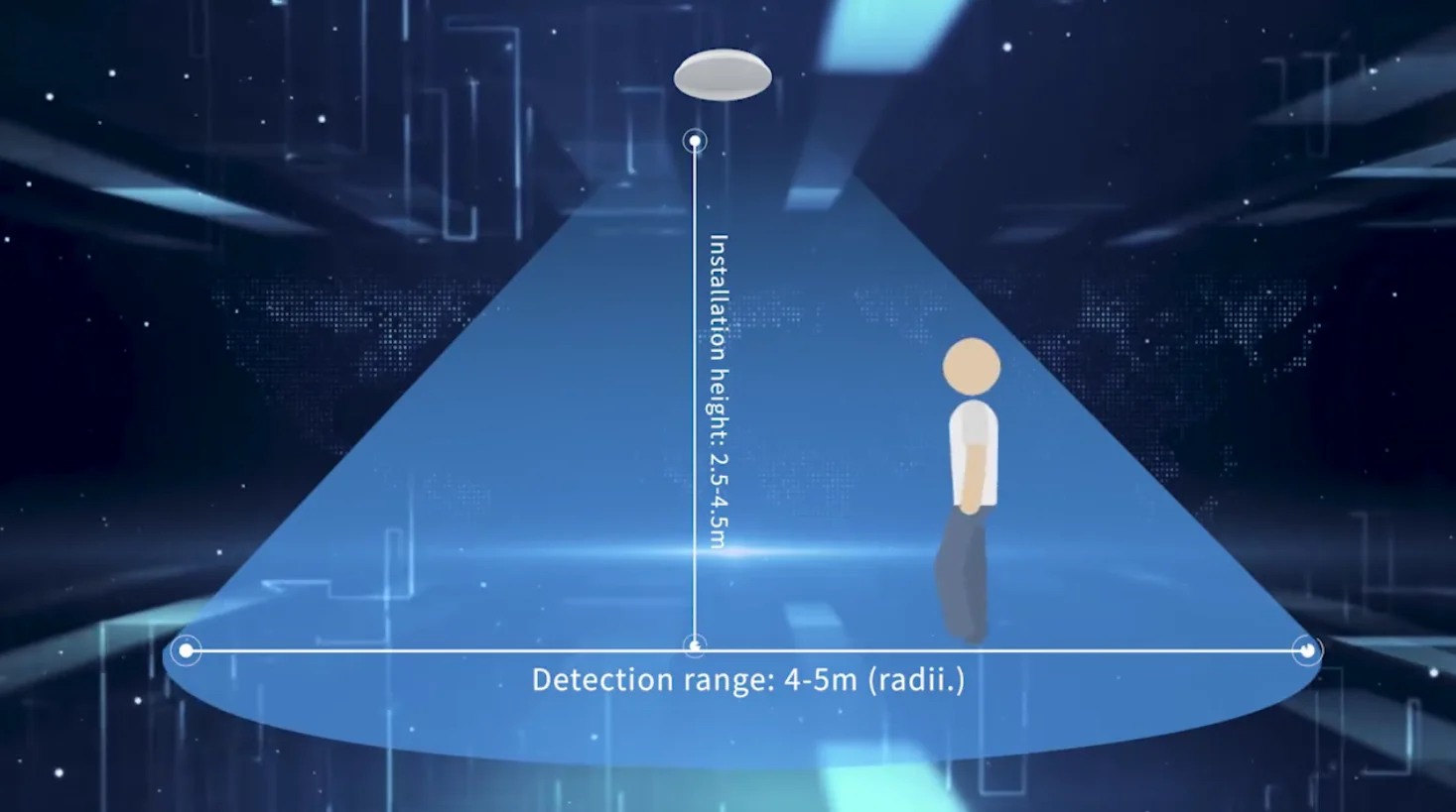 PDLUX PD-LED2053 Energy-Efficient LED Light with Built-In Microwave Motion Sensor