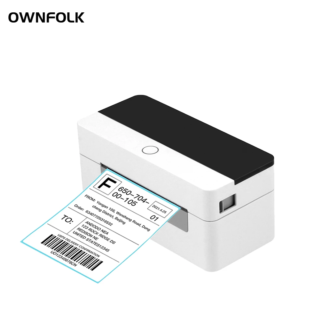 Ownfolk 2022 новейший дизайн аптека принтер этикеток термоэтикетки 4 дюйма доставка принтер этикеток Наклейка машина лазерный принтер