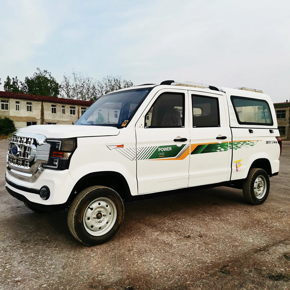 2022 hot sale cheap high power van double row seat 4x4 van electric four wheel pickup truck electric car for adults drive