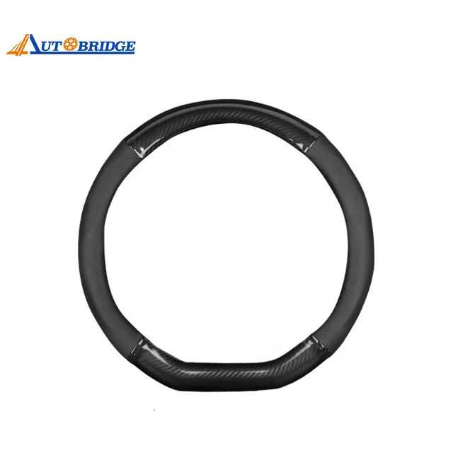 Car Microfiber Carbon fiber Leather Steering Wheel Cover Covers Universal 15 inch 14 inch