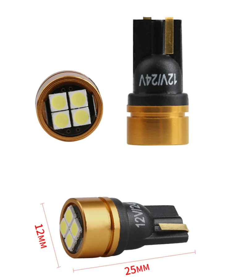 194 Led Bulbs 3030 Chipset T10 168 175 2825 Wedge Car Interior Dome Map Door Courtesy License Plate Lights 6000K