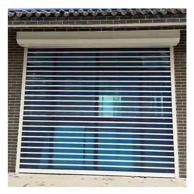 Guangzhou transparent crystal rolling shutter door,aluminum coiling up shutter door
