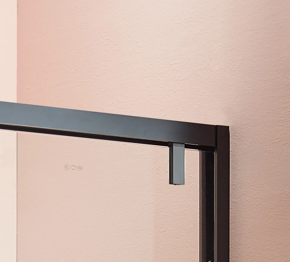 Durable and strong stainless steel frame tempered glass sliding shower room