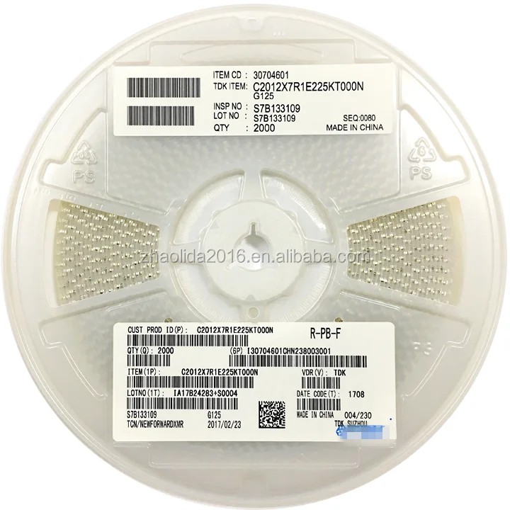MLCC 1206/3216 335K 3.3UF 3300NF 100V  X7R 10% C3216X7R2A335K  Original SMD ceramic capacitor CE R0sh