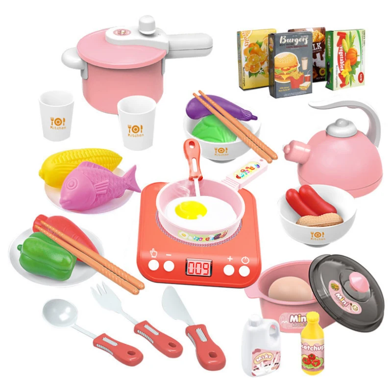 Hot Selling Induction Rice Cooker Toys Pretend Playing Appliance Toys Kitchen Set For Kids Toy Children