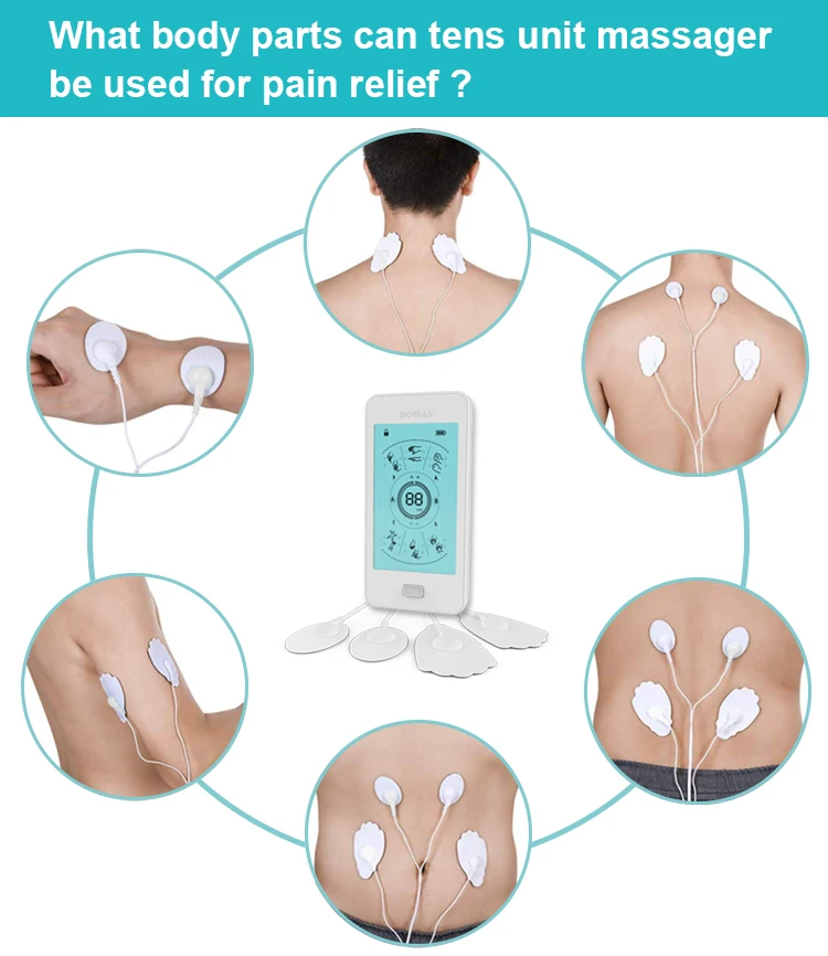 Back Neck Physical Therapy Massage Tens Unit Machine Pulse Massager With Touch