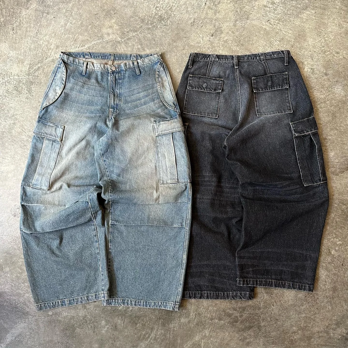 Jeans Manufacturer Custom Designer High Waist Loose Oversized Acid Wash Vintage Wide Legged Distressed Denim Pant Baggy Jean Men