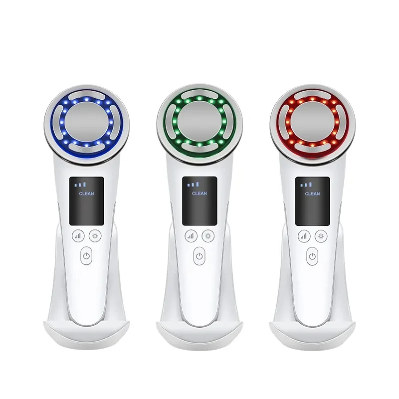 Ems Rechargeable Home Use Beauty Equipment Hot Cold Facial Device for Skin & Hand Rejuvenation Face Lifting Machine with US Plug
