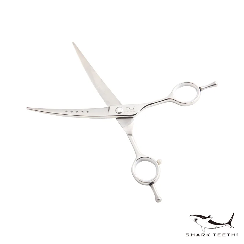 Shernbao Curved blade design pet grooming scissors shears for dogs and cats