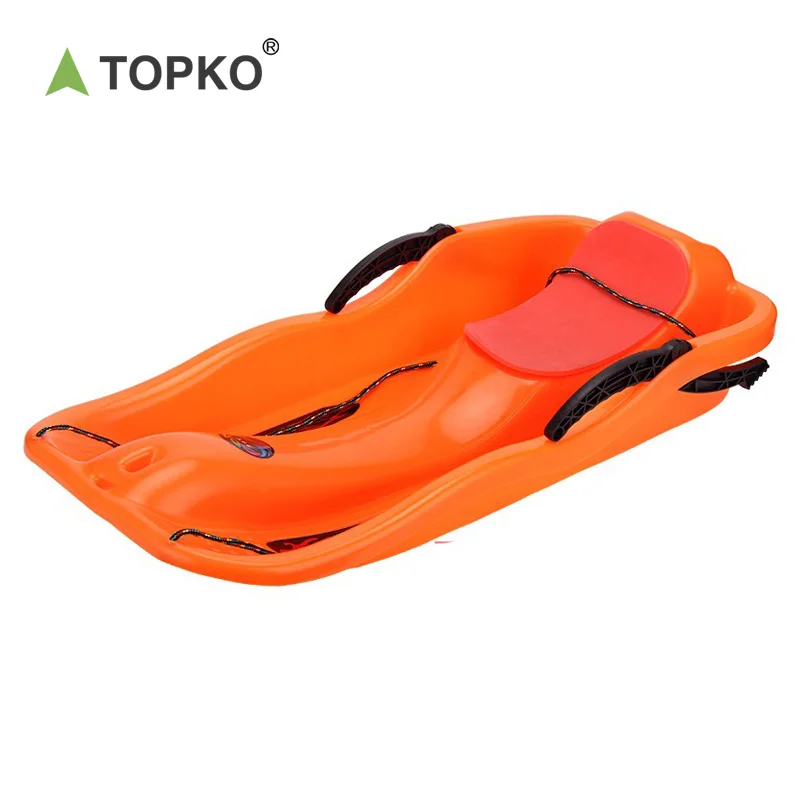 TOPKO Adult Snow Bike Scooter Ski Sled Red Blue Plastic Color Brake Material Origin Real Tire ski sled