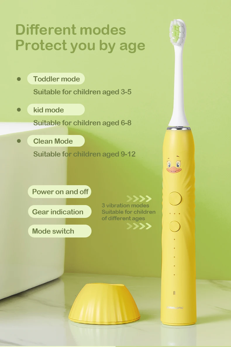 New arrival ultrasonic kids electric toothbrush customized smart sonic electric toothbrush
