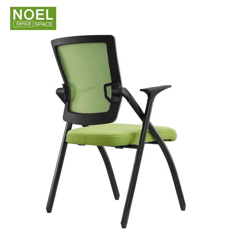 2021 New design colorful training chair with foldable seat office furniture