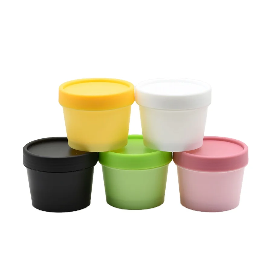 Cosmetic Packaging Colored 100g White Plastic Facial Cream Hair jelly Clay Jar