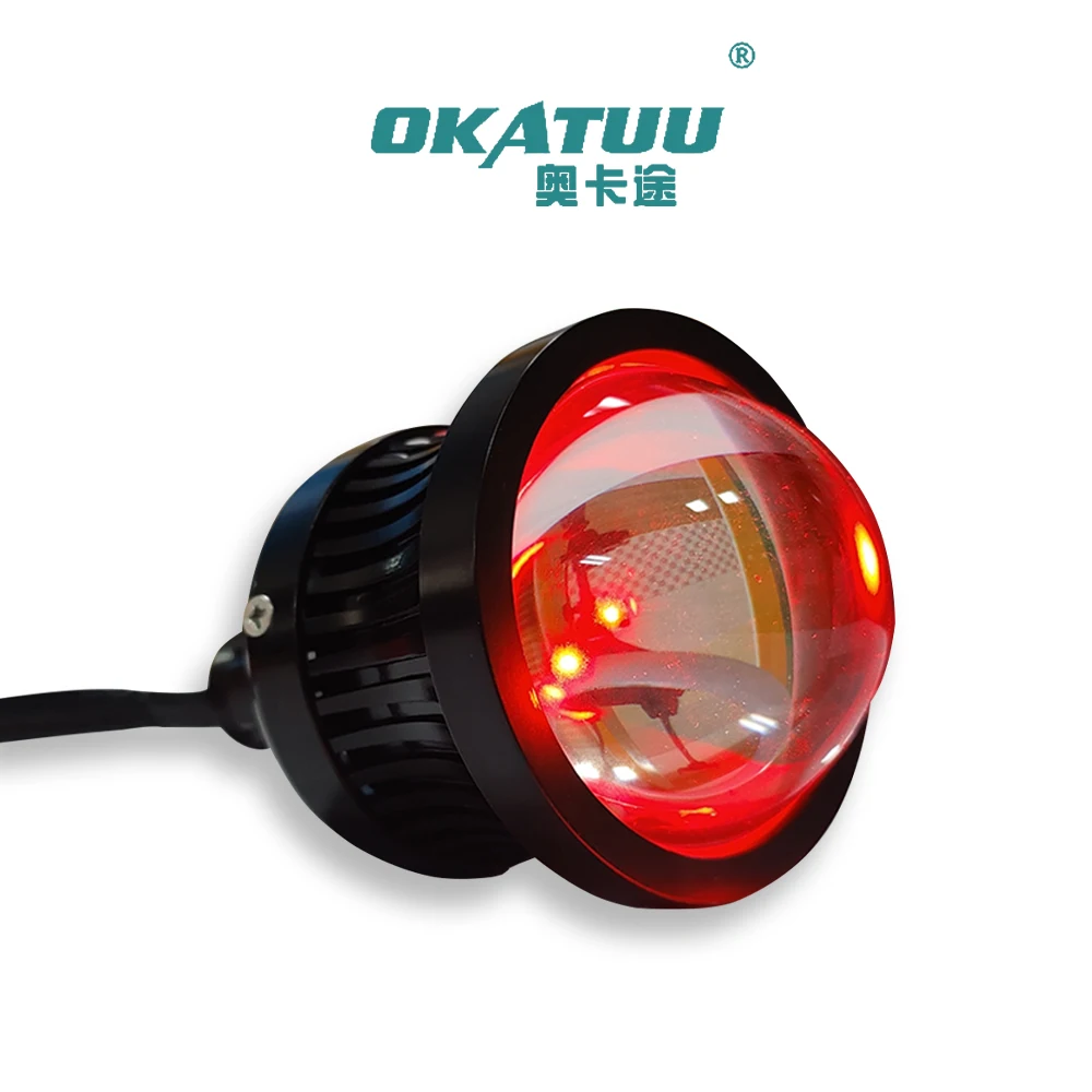OKATUU 1Pair 25W Waterproof High Beam LED Angel Devil Eyes Spotlight Projector 9005 9006 H4 H7 Car Retrofit Light