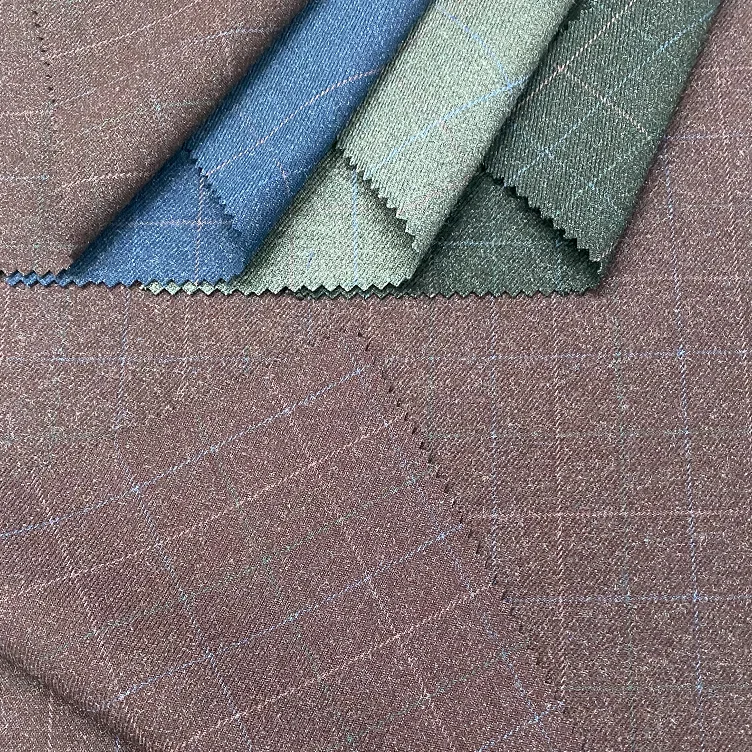 High Quality Wholesale Polyester  Rayon Woolen Coat Fabric For Men One Side Brush Fabric Flannel Fabric