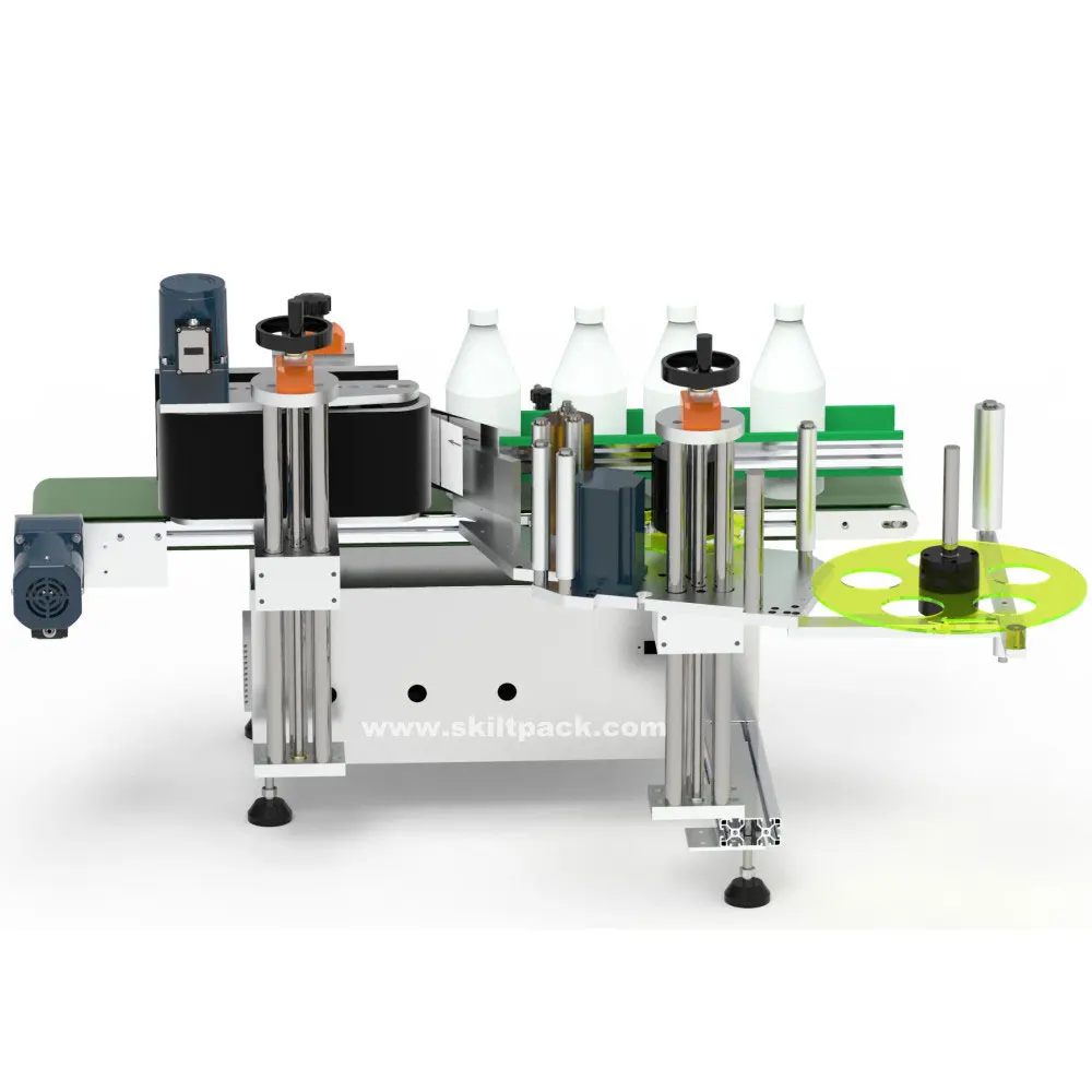 SKILT With 23 years experience for Auto desktop Sticker round bottle wrap around labeling machine